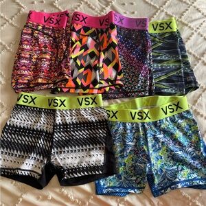 VSX Sport Lime and Blue Athletic Shorts 6 pairs all together.